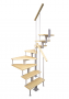 Модульная малогабаритная лестница Эксклюзив (c поворотом на 180 градусов) от 3150 до 3375 мм