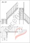 Комбинированная межэтажная лестница ЛЕС-06